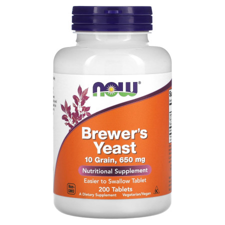 Пивні дріжджі, Brewer's Yeast, Now Foods, 1950 мг, 200 таблеток