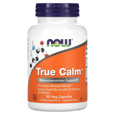 Формула для спокою, True Calm, Now Foods, 90 веганських капсул