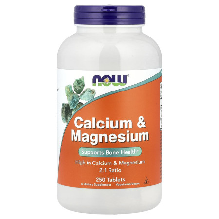 Кальцій і магній, Calcium & Magnesium, Now Foods, 250 таблеток