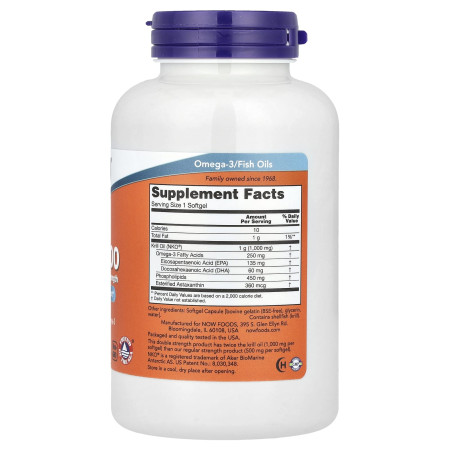 Масло криля, Krill 1000, NOW Foods, 1000 мг, 120 гелевых капсул