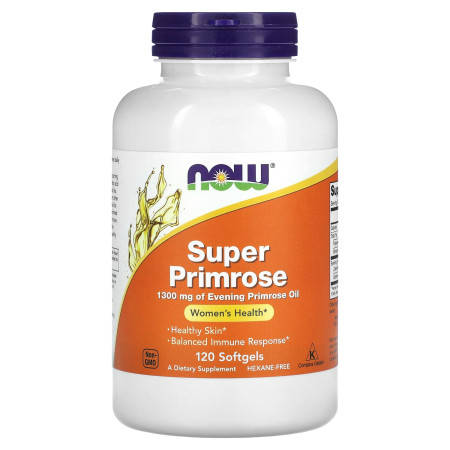 Олія вечірньої примули, Super Primrose, NOW Foods, 1300 мг, 120 гелевих капсул