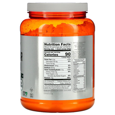 Мицеллярный казеиновый протеин, Micellar Casein Protein Powder, NOW Foods, Sports,без ароматизаторов, 816 г