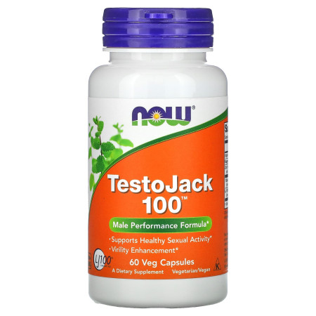 Репродуктивное здоровье мужчин, TestoJack 100, NOW Foods, 60 вегетарианских капсул