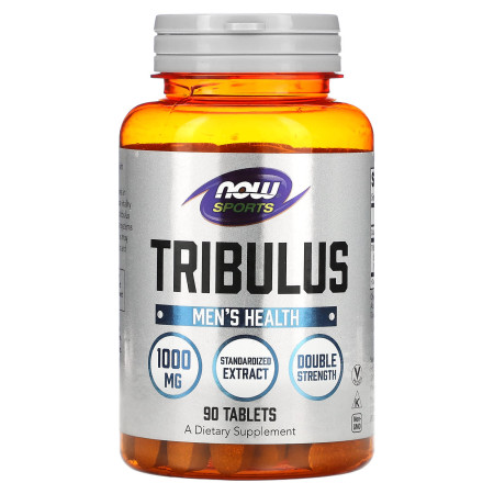 Трибулус, Tribulus, NOW Foods, Sports, 1000 мг, 90 таблеток