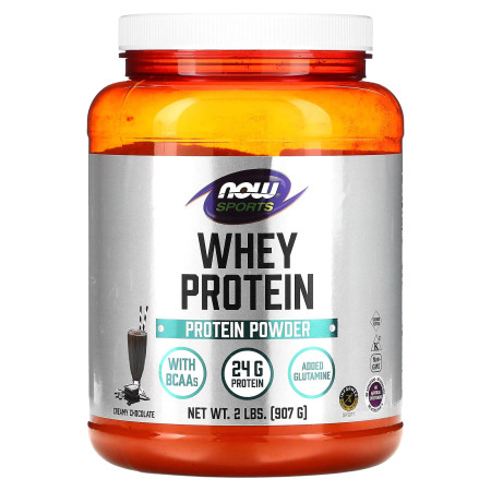 Сироватковий протеїн, Whey Protein, NOW Foods, вершковий шоколад, 907 г