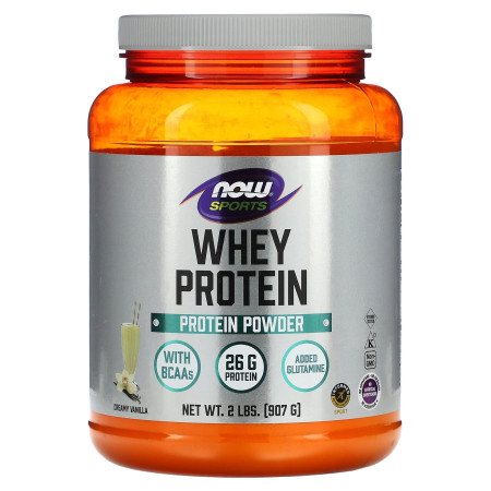 Сироватковий протеїн, Whey Protein Powder, NOW Foods, Sports, вершково-ванільний, 907 г