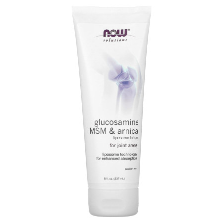 Лосьйон із ліпосомами з глюкозаміном, МСМ і арнікою, Glucosamine, MSM & Arnica, Liposome Lotion, Now Foods, 237 мл