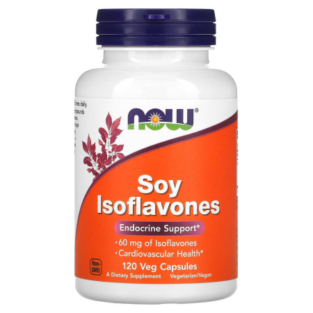 Соєві ізофлавони, Soy Isoflavones, Now Foods, 120 вегетаріанських капсул