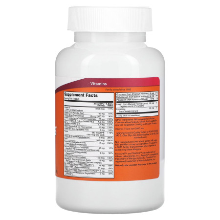 Мультивитамины и минералы, Daily Vits, NOW Foods, 250 таблеток