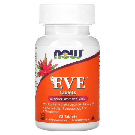 Мультивітаміни для жінок Ева, Eve, Superior Women's Multi, NOW Foods, 90 таблеток