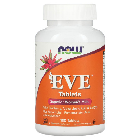 Мультивітаміни для жінок Ева, EVE, Superior Women's Multi, NOW Foods, 180 таблеток