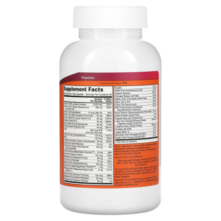 Мультивитамины, Multi Vitamin, Now Foods, с зелёными суперфудами и растительными экстрактами, 240 растительных капсул
