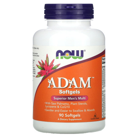 Мультивітаміни для чоловіків, ADAM, Superior Men's Multi, Now Foods, покращена формула, 90 гелевих капсул