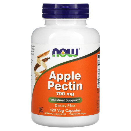Яблучний пектин, Apple Pectin, NOW Foods, 700 мг, 120 вегетаріанських капсул