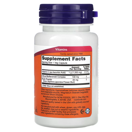 Вітамін С з біофлавоноїдами, Vitamin C-1000, NOW Foods, 30 вегетаріанських капсул