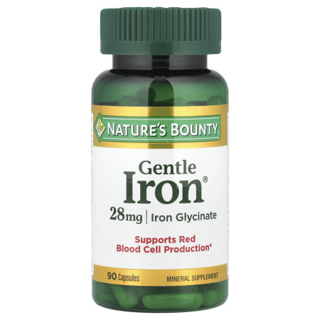 Железо, Gentle Iron, Nature's Bounty, 90 капсул