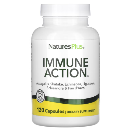 Імуностимулятор, Immune Action, Nature's Plus, 120 рослинних капсул