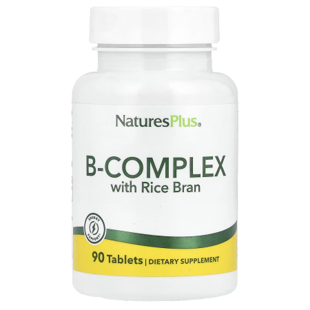 Вітамінний В-комплекс з рисовими висівками, B-Complex, Nature's Plus, 90 таблеток