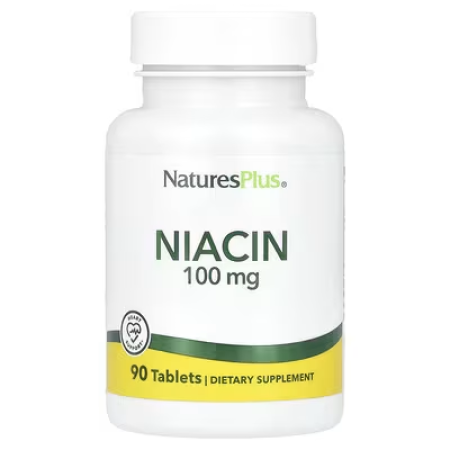 Ниацин, Niacin, Nature's Plus, 100 мг, 90 таблеток
