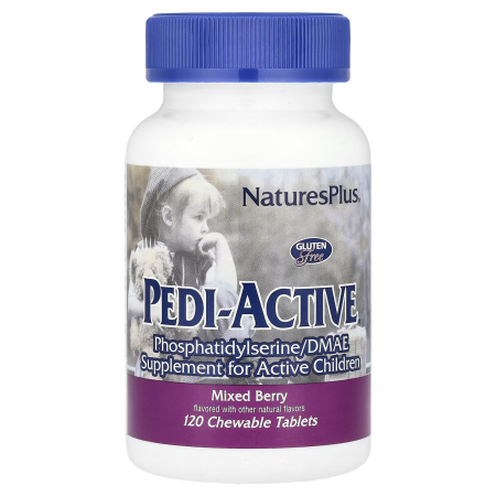Фосфатидилсерин для активних дітей, Redi-Active, Nature's Plus, ягідне асорті, 120 жувальних таблеток