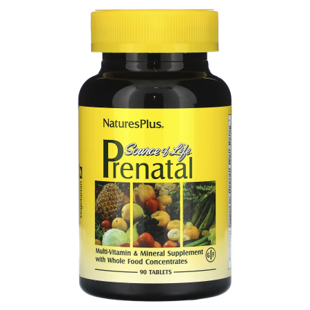 Мультивітаміни для вагітних, Source of Life Prenatal, Nature's Plus, 90 таблеток