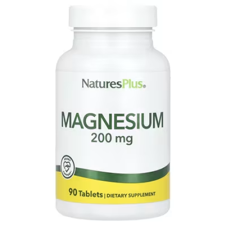 Магний, Magnesium, Nature's Plus, 200 мг, 90 таблеток