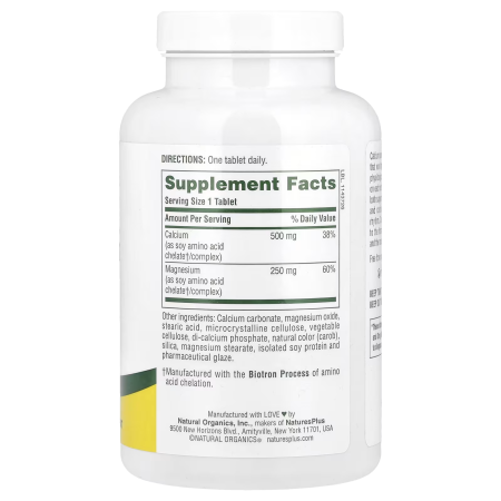 Кальцій і магній, Cal / Mag, Nature's Plus, 500/250 мг, 180 таблеток