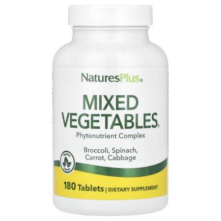 Овочева суміш, Mixed Vegetables, Nature's Plus, 180 таблеток