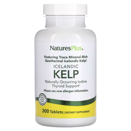 Исландский келп, Kelp, Nature's Plus, 300 таблеток (150 мг в каждой таблетке)