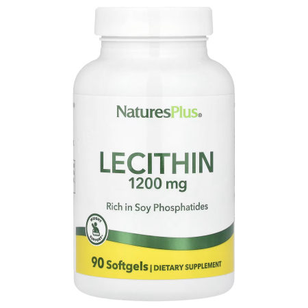  Лецитин, Lecithin, Nature's Plus, 1200 мг, 90 капсул