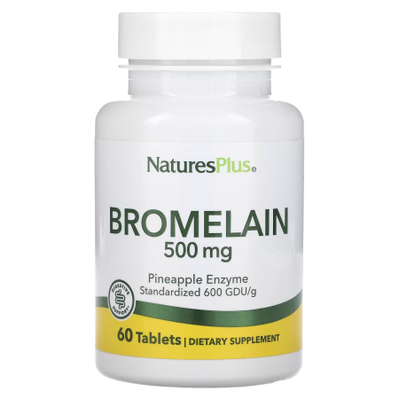 Бромелайн, Bromelain, Nature's Plus, 500 мг, 60 таблеток