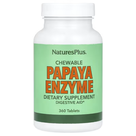 Фермент папайї, Papaya Enzyme, Nature's Plus, 360 жувальних таблеток