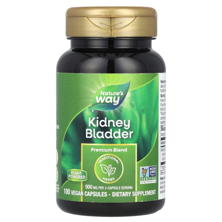 Здоровье почек и мочевого пузыря, Kidney Bladder, Nature's Way, 900 мг, 100 веганских капсул (450 мг в 1 капсуле)