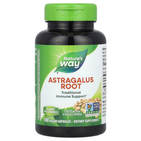 Астрагал, Astragalus, Nature's Way, корінь, 1410 мг, 100 веганських капсул (470 мг у капсулі)