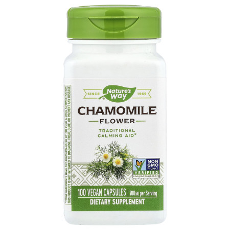Ромашка, Chamomile Flower, Nature's Way, цаєти, 700 мг, 100 веганських капсул (350 мг на капсулу)