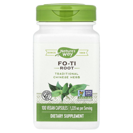 Горець багатоквітковий, Fo-Ti Root, Nature's Way, 100 веганських капсул (610 мг на капсулу)