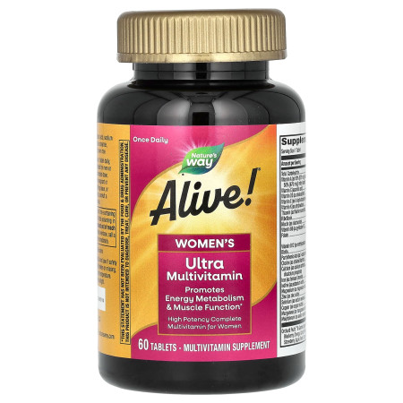 Мультивітаміни для жінок, Alive!, Women's Ultra Multivitamin, Nature's Way, 60 таблеток