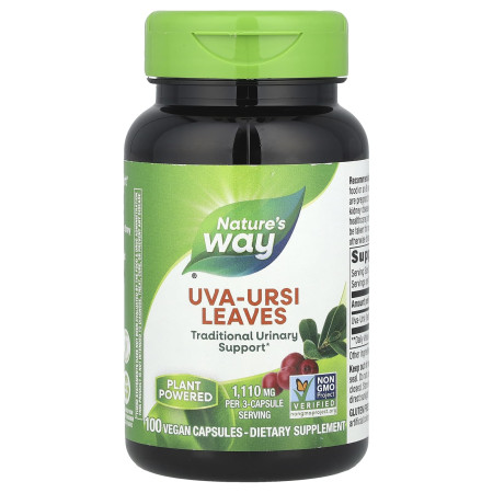 Мучниця звичайна, Uva-Ursi Leaves, Nature's Way, листя, 100 веганських капсул (370 мг на капсулу)