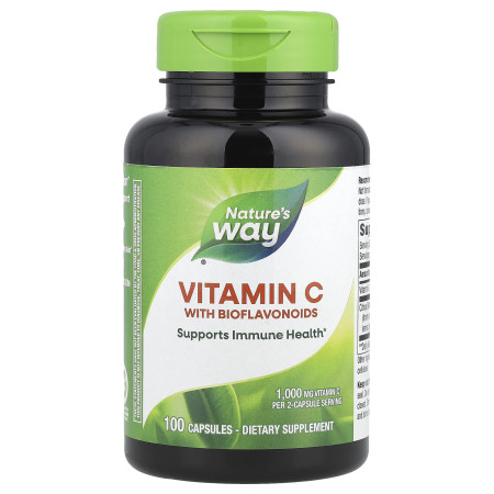 Вітамін С з біофлавоноїдами, Vitamin C with Bioflavonoids, Nature`s Way, 100 капсул