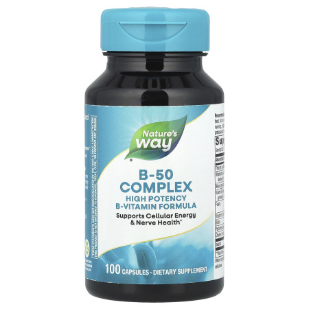 Вітаміни групи В-50, B-50 Complex, Nature's Way, 100 капсул