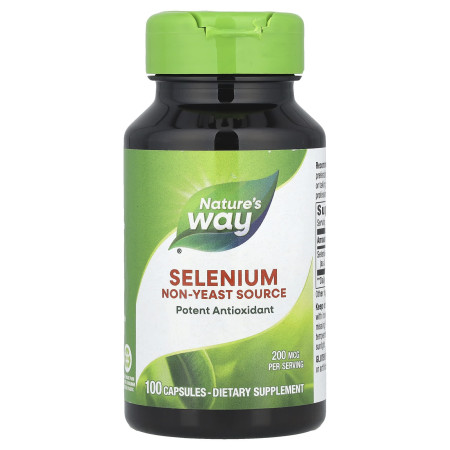 Селен, Selenium, Nature's Way, 200 мкг, 100 капсул