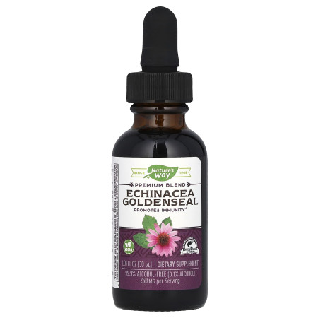 Ехінацея та гідрастис, Echinacea Goldenseal, Nature's Way, 250 мг, 30 мл