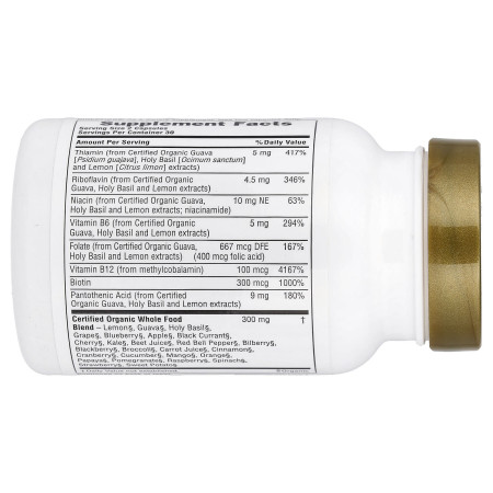 Витамины группы В,Organic B-Complex, Source of Life Garden, NaturesPlus, органик, 60 веганских капсул