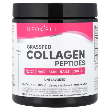 Пептиди колагену з трав'яної відгодівлі, Collagen Peptides, Neocell, без смаку, 200 г