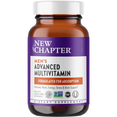 Мультивітаміни для чоловіків, Men's Advanced Multivitamin, New Chapter, 48 вегетаріанських таблеток