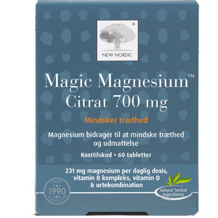 Магний цитрат, Magic Magnesium Citrat, New Nordic, 700 мг, 60 таблеток