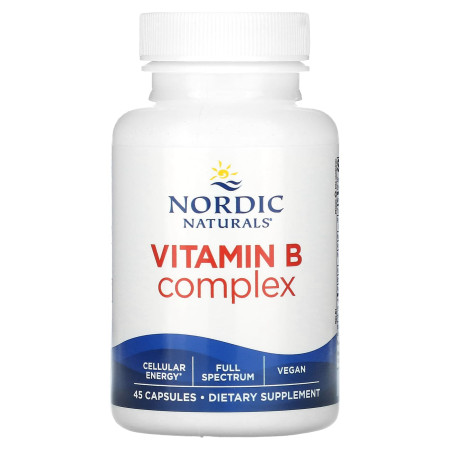 Витамины группы В, Vitamin B Complex, Nordic Naturals, 45 капсул