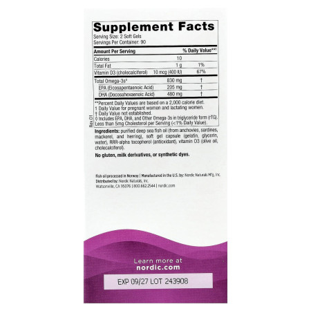 Докозагексаеновая кислота для беременных, Prenatal DHA, Nordic Naturals, 60 гелевых капсул (250 мг на капсулу)
