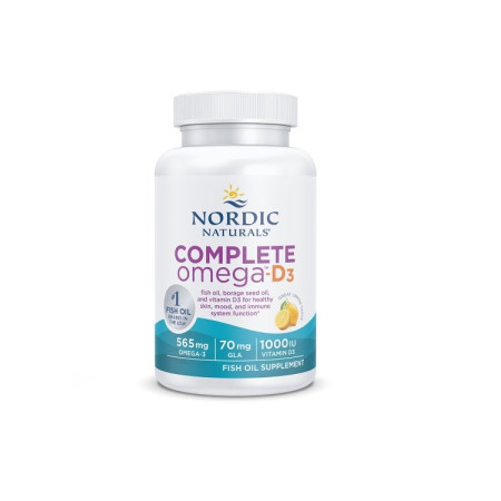 Омега 3-6-9 + D3, Complete Omega-D3, Nordic Naturals, смак лимона, 500 мг, 60 гелевих капсул