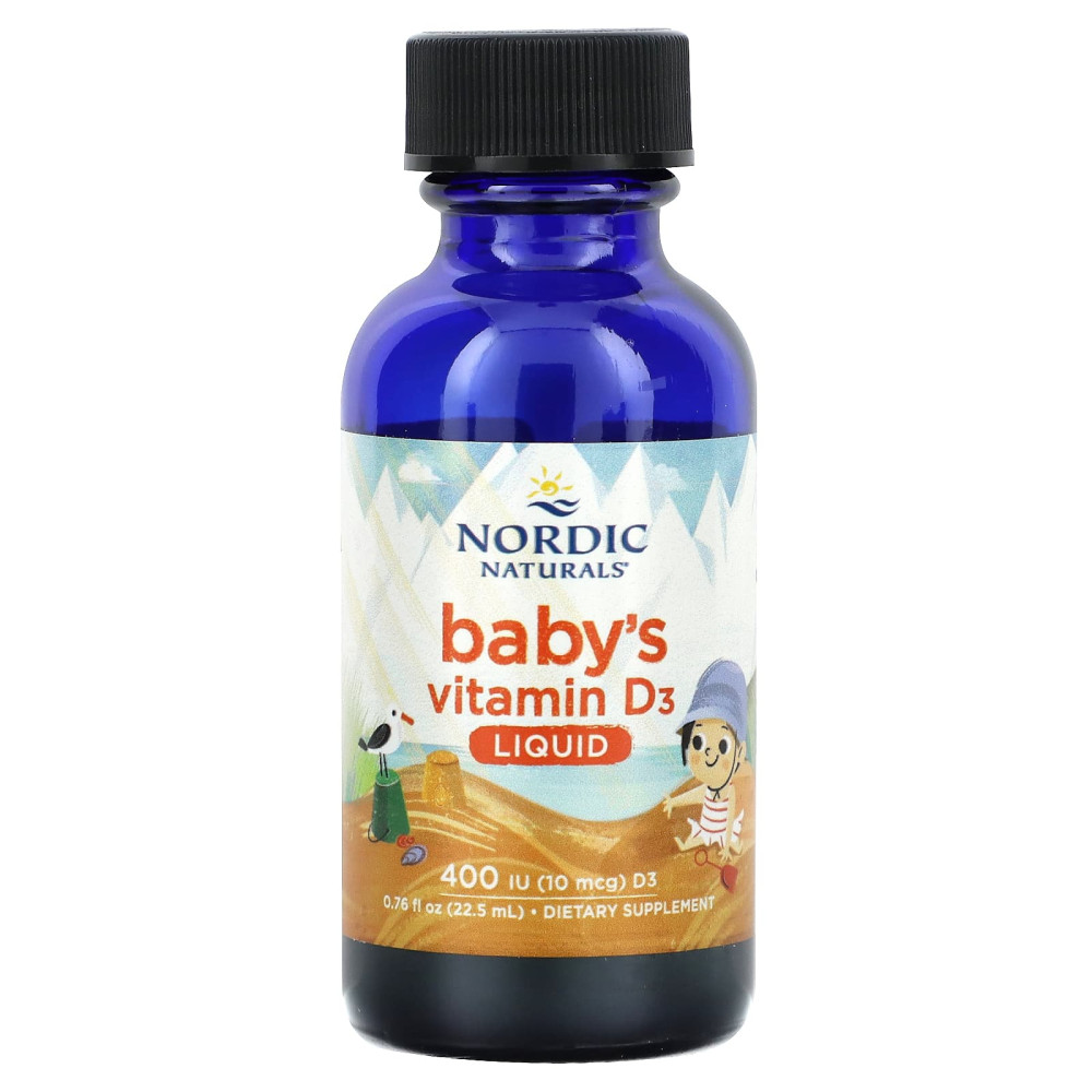 Витамин D3 для детей, Baby's Vitamin D3, Nordic Naturals, жидкий, 10 мкг (400 МЕ), 22,5 мл